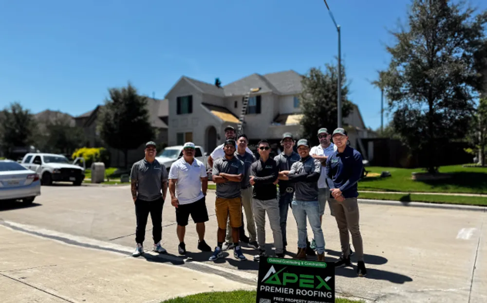 Apex Premier Roofing's leadership team with over 95 years of combined roofing experience in North Texas